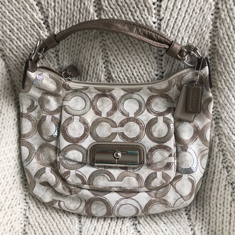 Coach Kristin Sequin Op Art Shoulder Bag